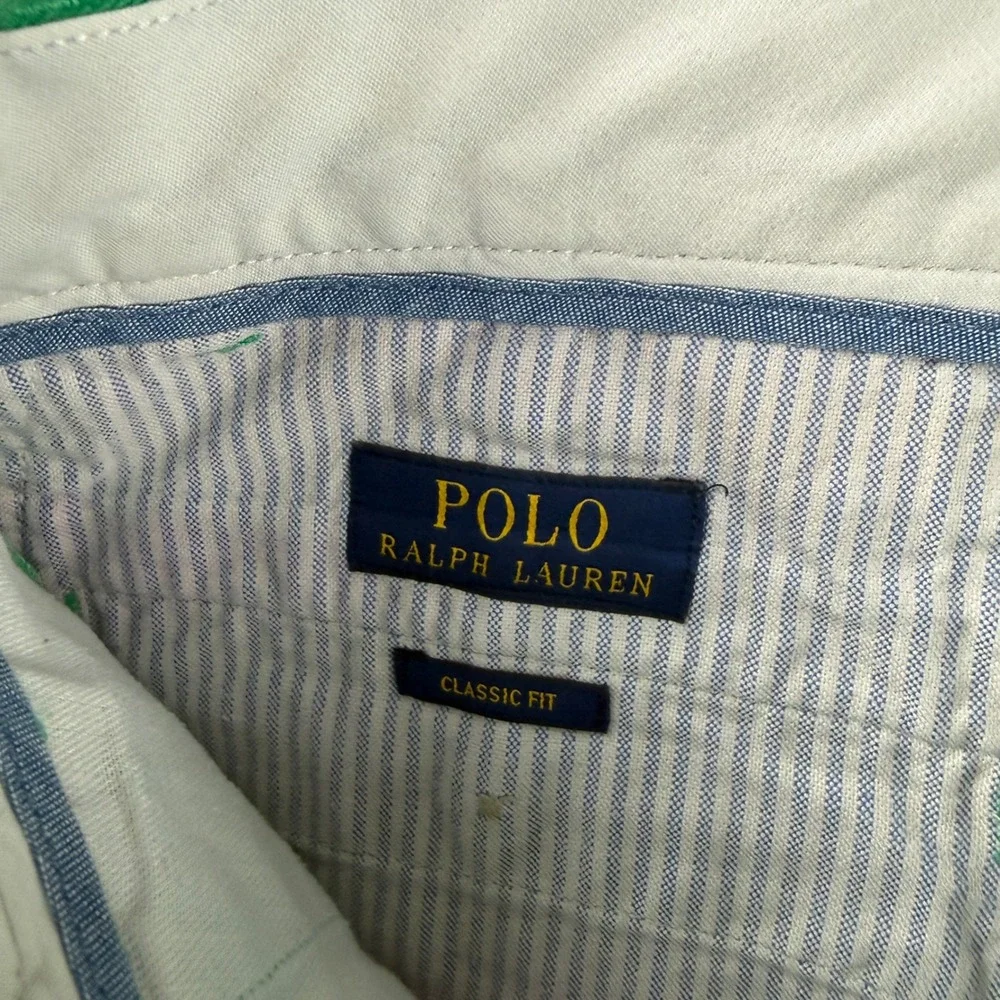 Polo Ralph Lauren Pants Men's 32x30 Green Classic Fit Chino Trousers Preppy